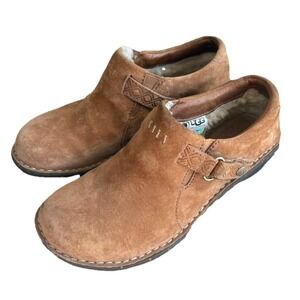 Ugg Womens Oleander Loafer Size 6 Tan Suede Sherpa Sheerling SlipOn Shoe